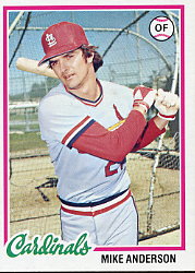 1978 Topps Baseball Cards      714     Mike Anderson